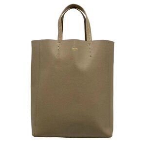 CELINE Vertical Cabas Small Beige Leather Tote Bag